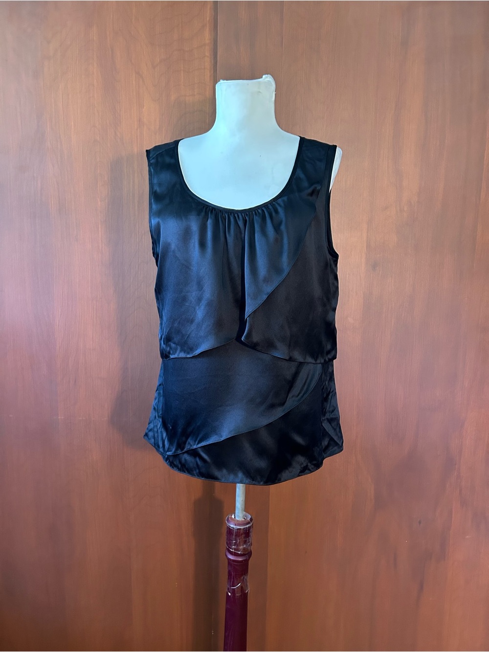 Talbots Black Silk Sleeveless Top